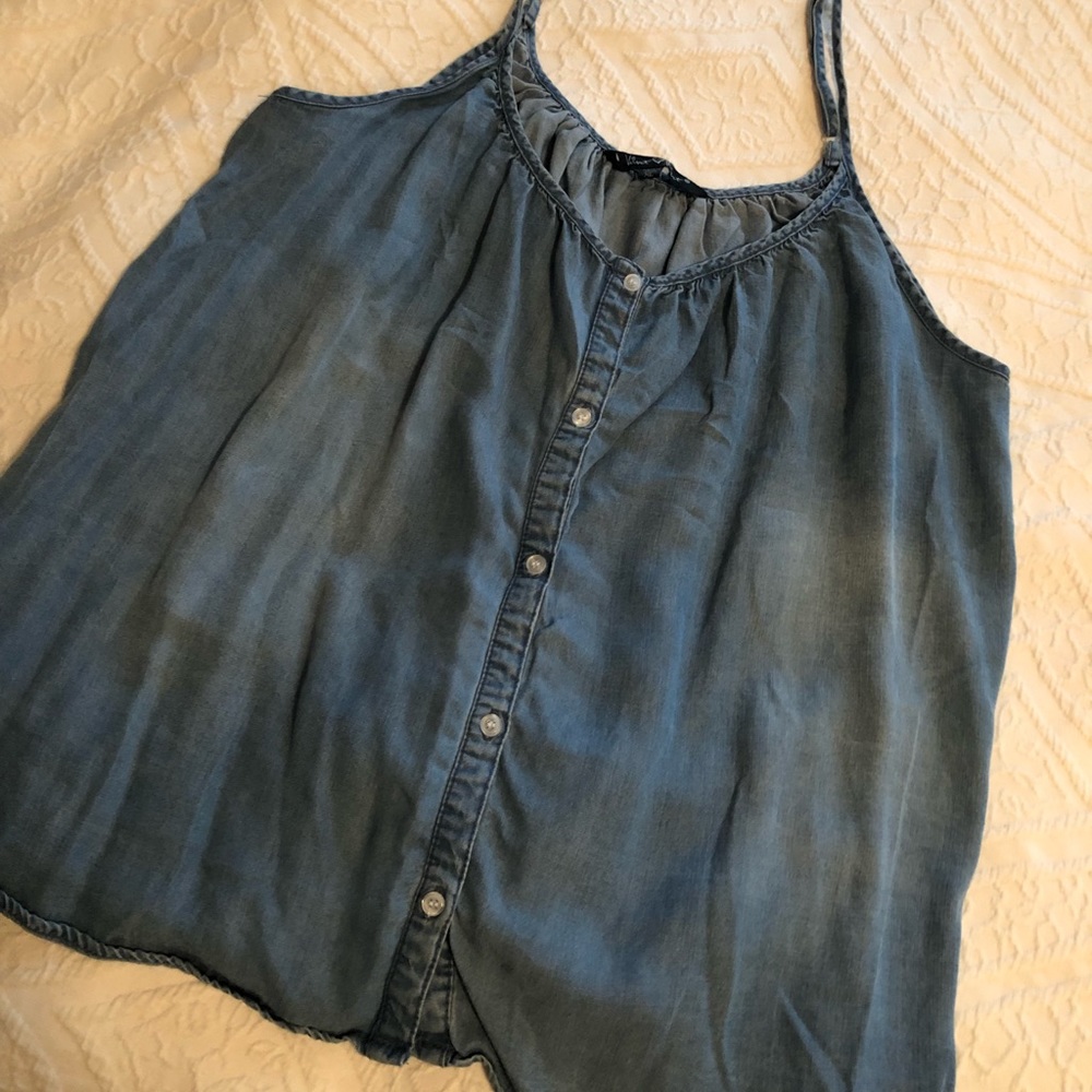 Denim swing tank top